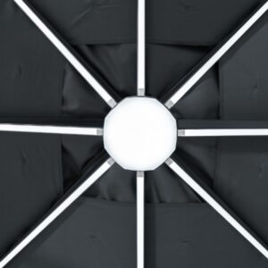 LED solar parasol