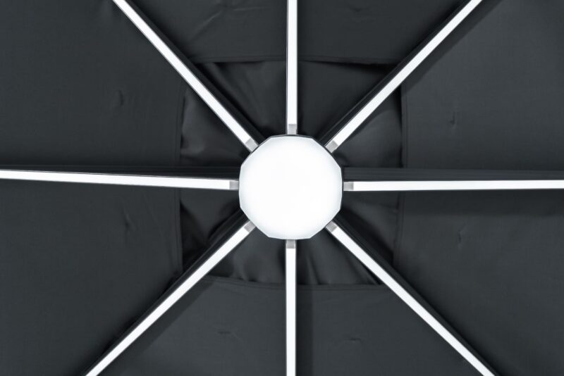 LED solar parasol