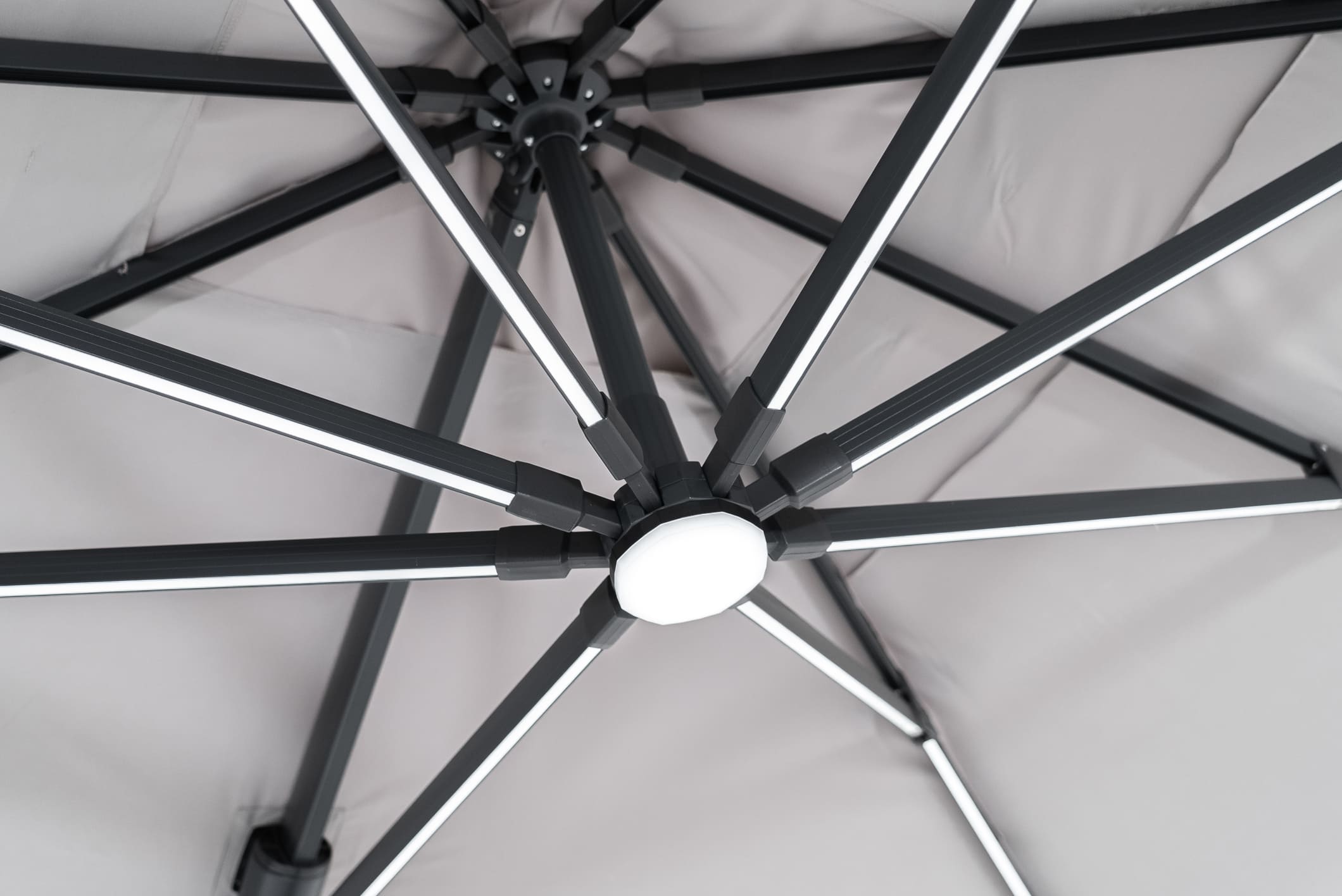 Solar led ljus parasoll