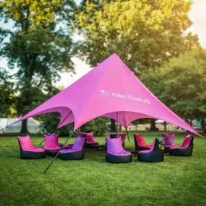 Star Festivaltält Hexagonal, öppet läge