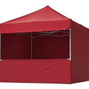 pop-up tält 3x3 väggarega röd