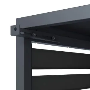 Premium terrassparasoll, fyrkantig beige- duk