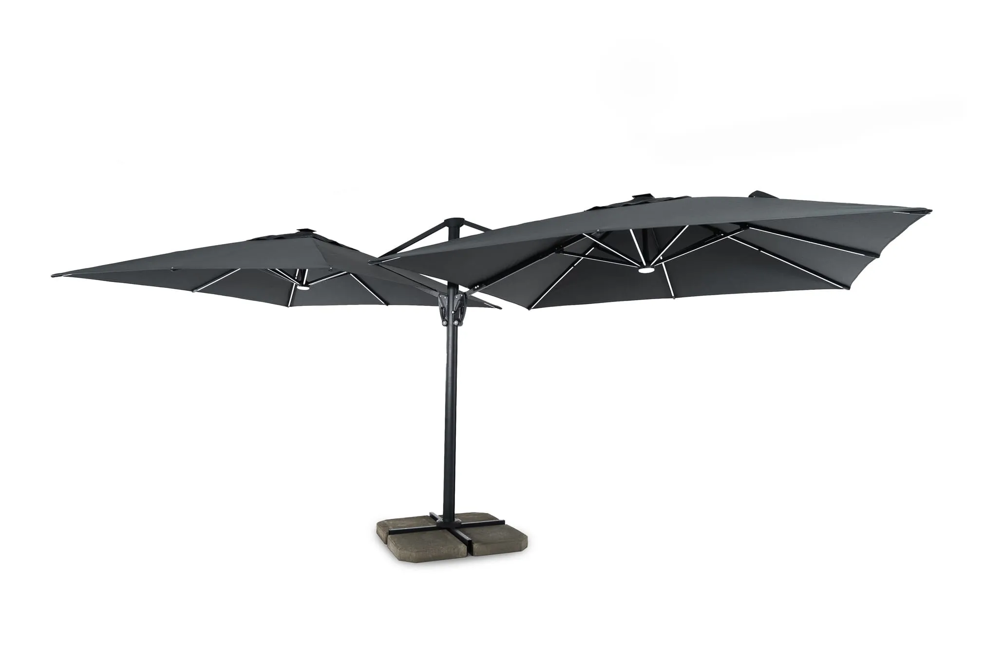 Flexy hängparasoll duo