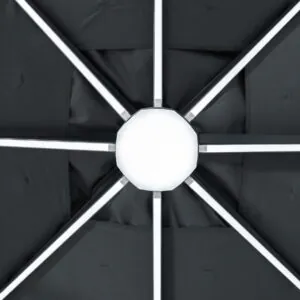 LED solar parasol