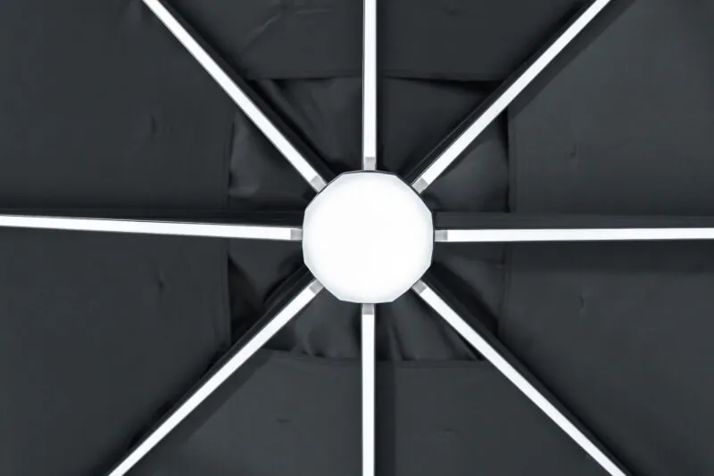 LED solar parasol