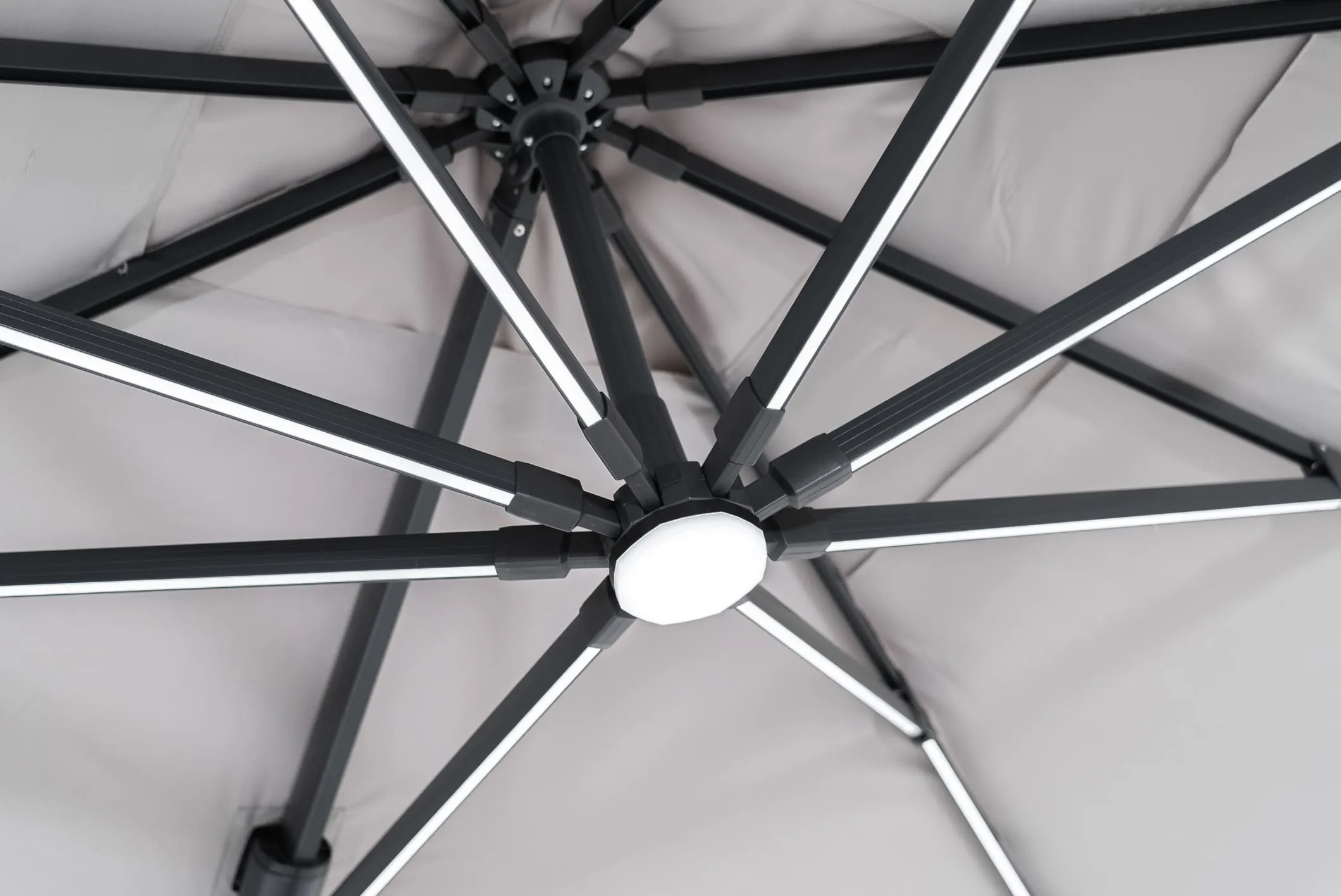 Solar led ljus parasoll