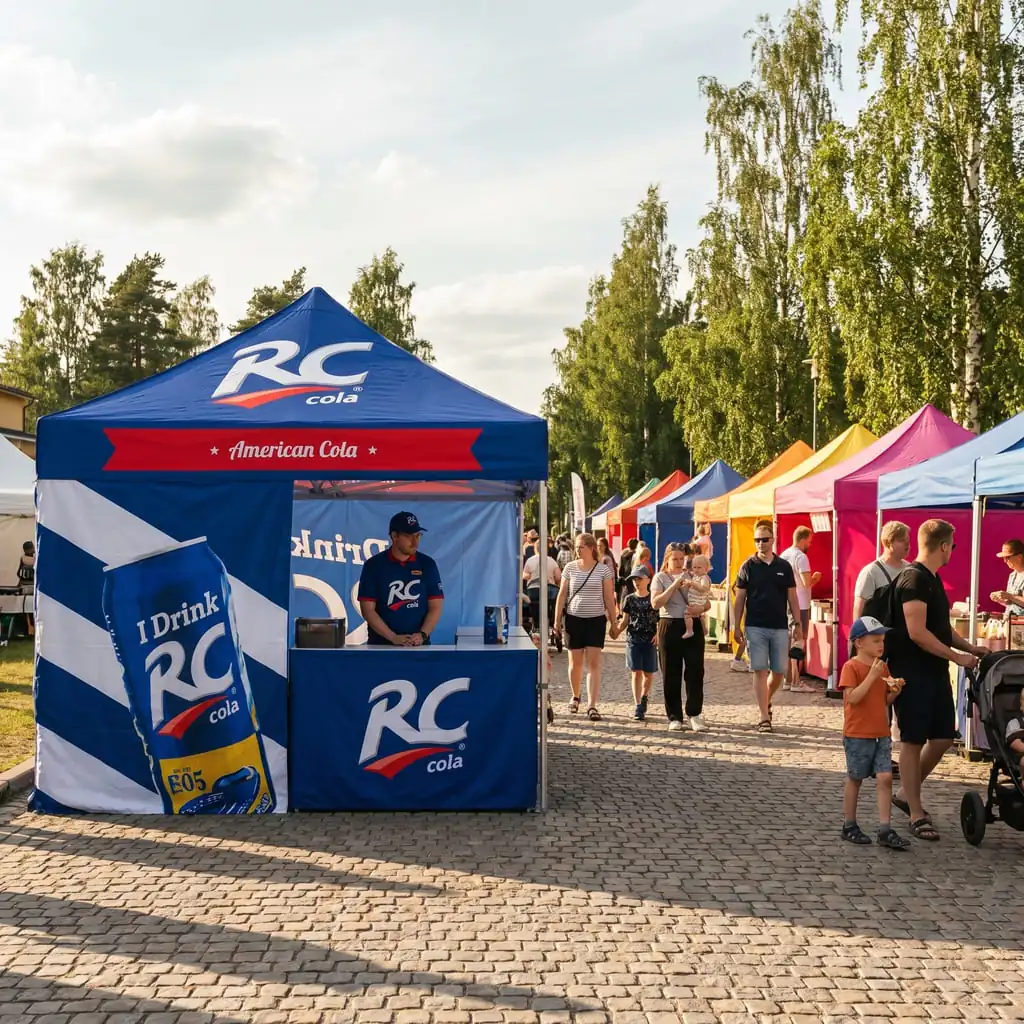 RC cola digitryck pop-up tält